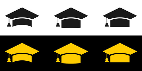 graduation hat logo design, bachelor's hat, congratulations, champion, graduate, editable education hat icon, vector, icon, symbol