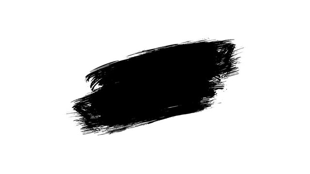 4k realistic white abstract paint brush stroke animation of paint splash. Brush stroke white transition background with alpha channel	
