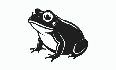  Toad silhouette vector, amphibian animal icon, frog family illustration, toad vector silhouette illustration 