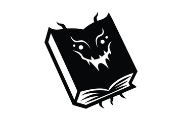 cursed book vector icon