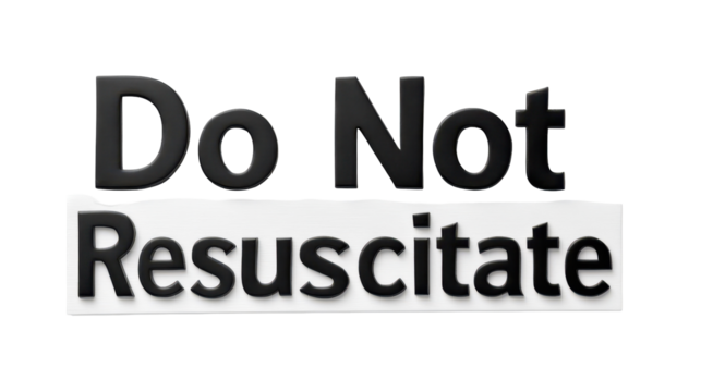 Do Not Resuscitate Sign: A stark and clear Do Not Resuscitate sign stands as a poignant symbol, conveying the vital importance of medical autonomy and end-of-life decisions. 