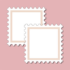 Postage stamp empty borders set.
