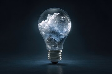 Cloud-filled lightbulb