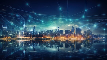 5G, 6G, Big data wireless network, high speed internet, cloud computing or connect diagram technology, Data storage, service, synchronize, online, financial, Connectivity global, smart city,