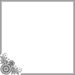 floral frame with place for text