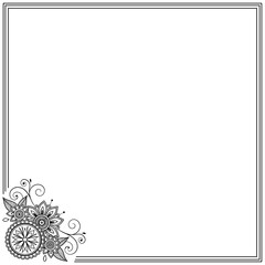 frame with floral ornament