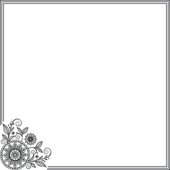 vintage frame with floral ornament