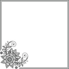 abstract floral frame