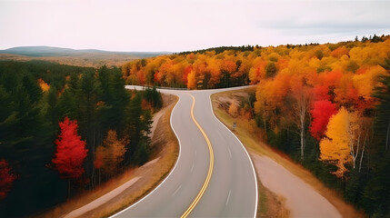 Autumn Mountain Road