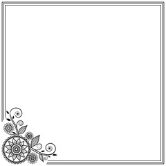 vector frame with floral ornament