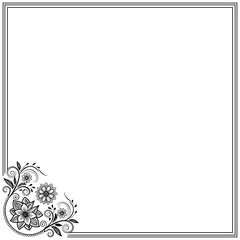 frame with floral ornament