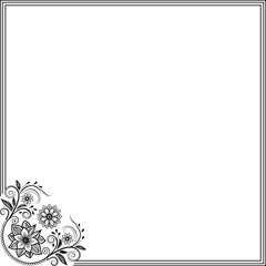 abstract floral background with frame