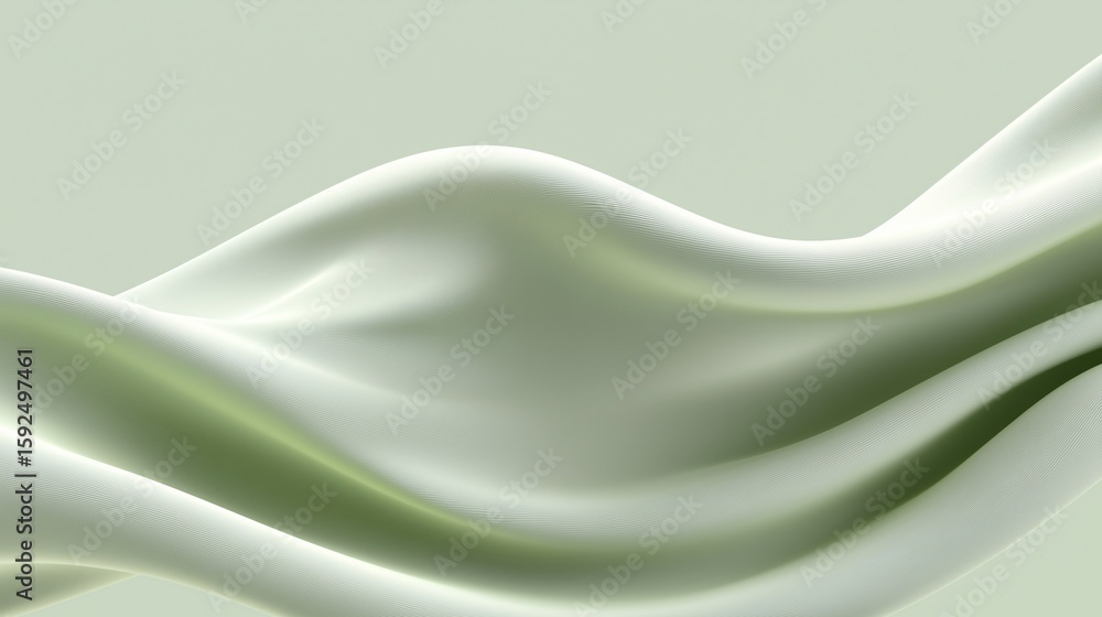 Poster flowing fabric, an elegant display of texture and form, with soft light and gentle curves. the fabri