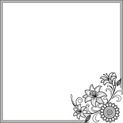 abstract floral frame