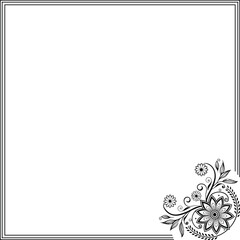 abstract floral frame