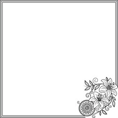 floral frame for your design