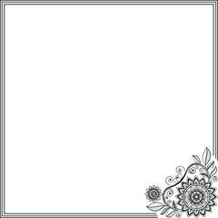 frame with floral ornament