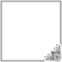 frame with floral pattern