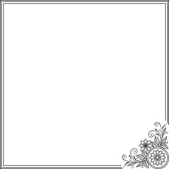 frame with flowers