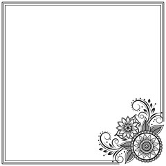 vintage frame with floral ornament