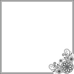 frame with floral ornament