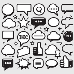 Speech bubble set design template