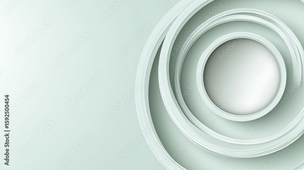 Poster abstract spiral-like design in elegant, soft colors, evoking a sense of modern minimalism. the image