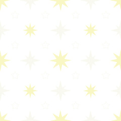 Cute Star Seamless Pattern. Kawaii Aesthetic Magic Background. PNG