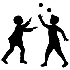 Children Playing with Balls