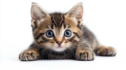 Obraz premium Adorable Watercolor Kitten in Autumn Leaves | Cute Cat Art Video