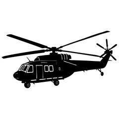 Helicopter Silhouette Vector