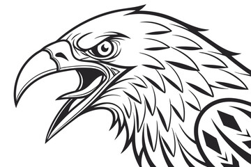 coloring page line art the shrike black vector