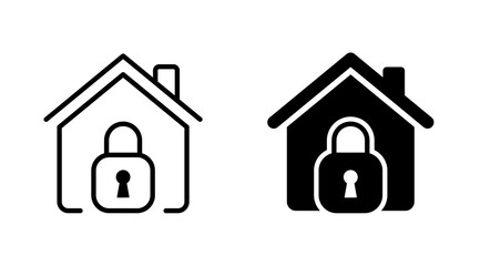 House and padlock icon