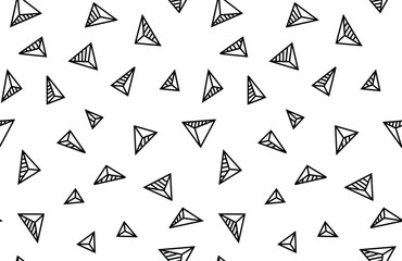 Geometric design art vector drawing seamless pattern, geometric fabric design allover.