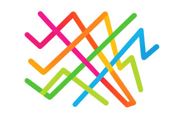 Glowing network lines intertwining, creating bold digital pattern symbolizing connection and technological innovation