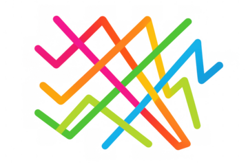 Glowing network lines intertwining, creating bold digital pattern symbolizing connection and technological innovation