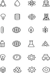 Collection of simple hand drawn icons silhouette