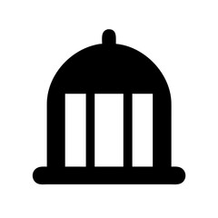 Obraz premium Birdcage icon vector illustration