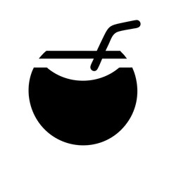 Coconut drink icon vector illustration