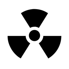 Radioactive warning symbol icon vector illustration