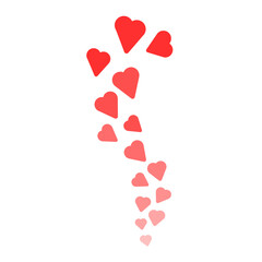 Red hearts background love valentine's day design art