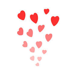 Red hearts floating valentine's day love background