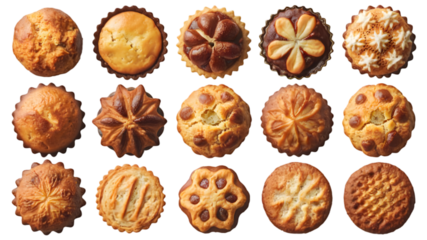 Artisanal Pastry Selection: An array of delectable baked pastries, each a miniature work of art, showcasing a diverse selection of textures.