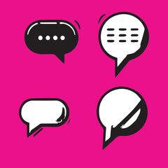 Speech bubble set design template