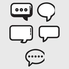 Line art of speech bubble set design
