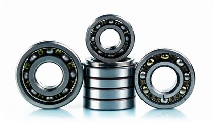 precision bearings in sequence highlighting industrial components