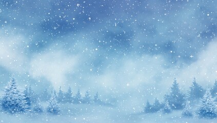 Winter landscape with snow