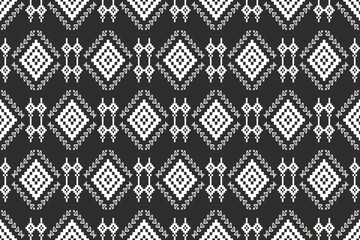 seamless pattern with geometric diamond shape  on black background