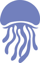 Jellyfish clip art design on plain white transparent isolated background for card, shirt, hoodie, sweatshirt, apparel, tag, mug, icon, poster or badge