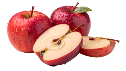 red apples isolated on white